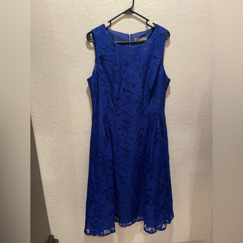 Floral Cobalt dress size 16 brand new